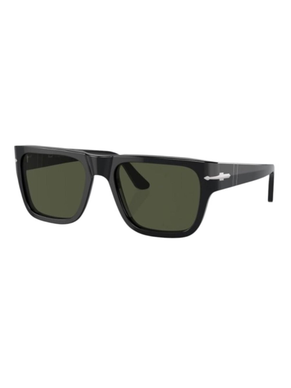 NEW PERSOL PO3348S Sunglasses - Black Frame, Green Lenses (Unisex)